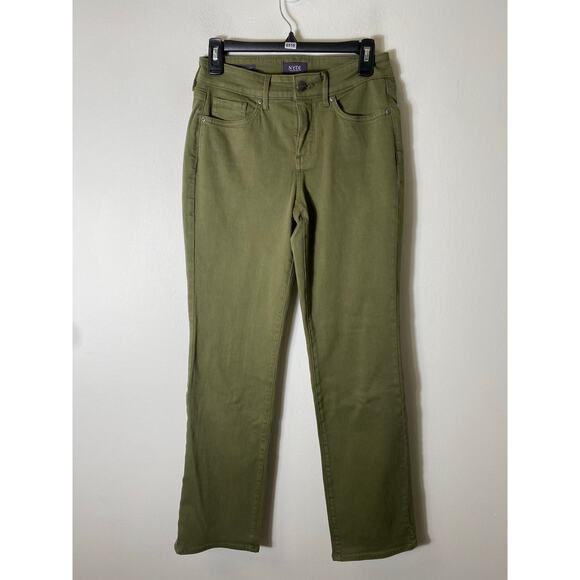 NYDJ Women's Straight Leg Jeans in Olive Green - Picture 1 of 4